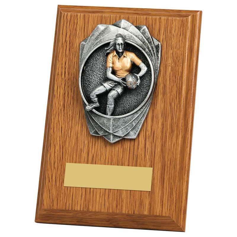 “Rose” Light Oak Rugby Plaque(Female) – Light Oak