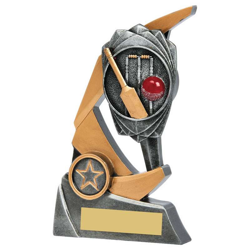 Resin Claw Award – Cricket Bat & Stumps – Ant Silver