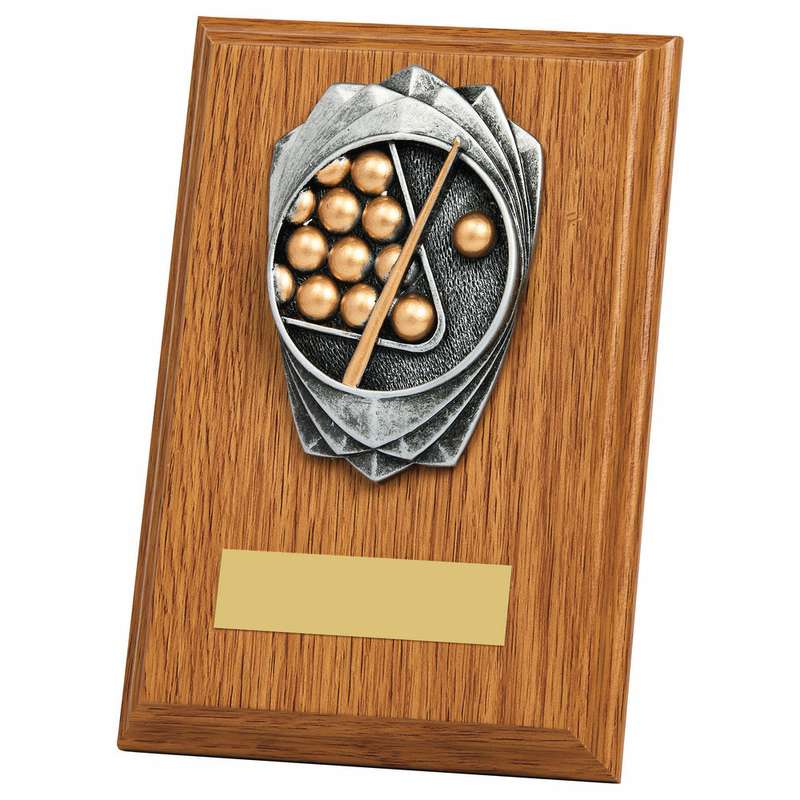“Rose” Light Oak Plaque – Snooker/Pool – Light Oak