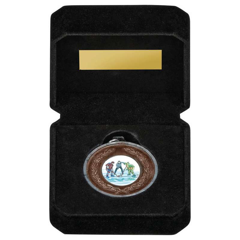 50mm Milled Edge Medal in Luxury Black Case – Gold