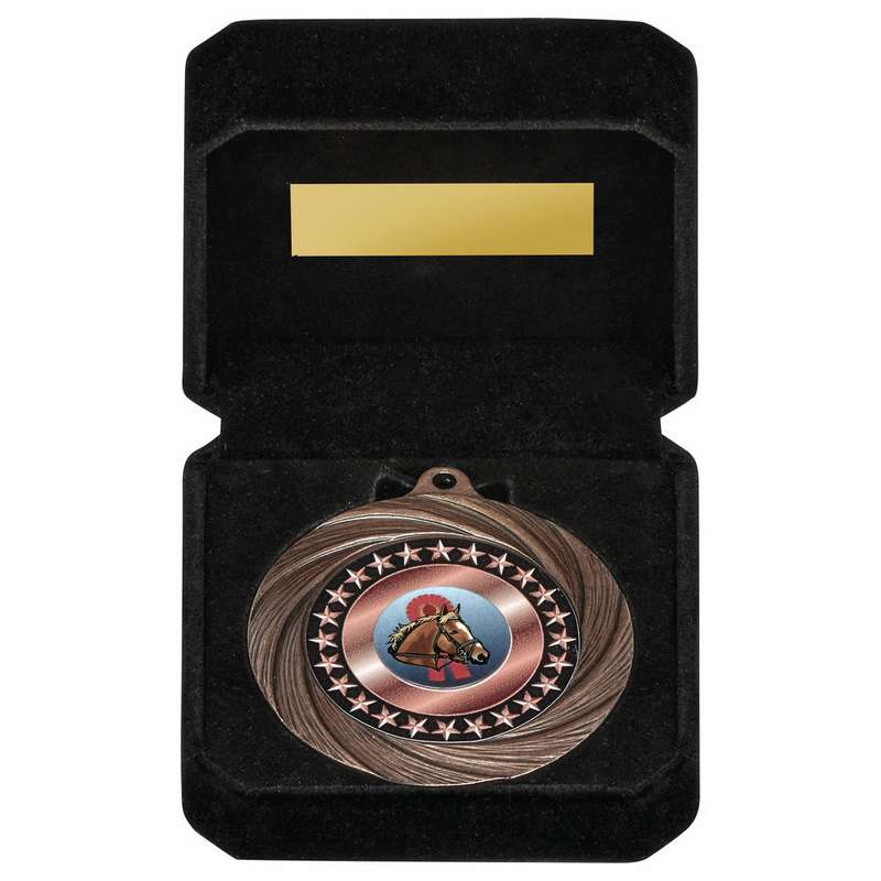 70mm Medal in Luxury Black Case – Gold