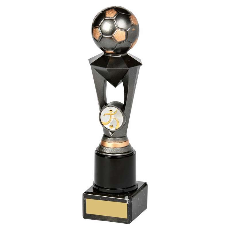 Gunmetal Football “Diamond” on Marble – Ant Silver