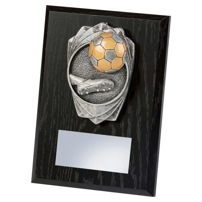Antique Silver Boot/Ball, Black Wood Award – Black
