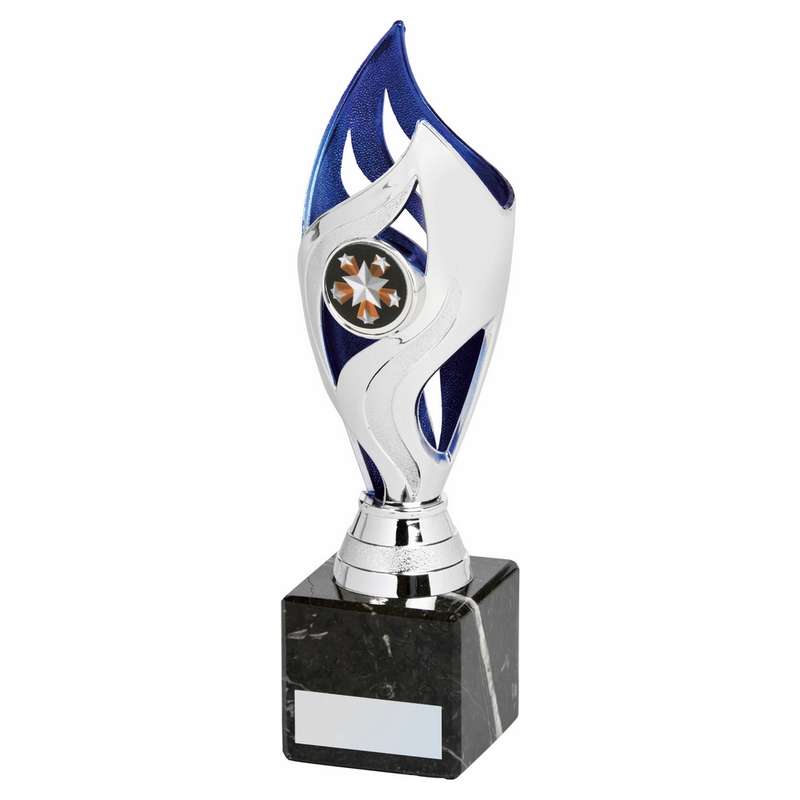 Silver Blue Tulip Sculpture Award – Silver/Blue