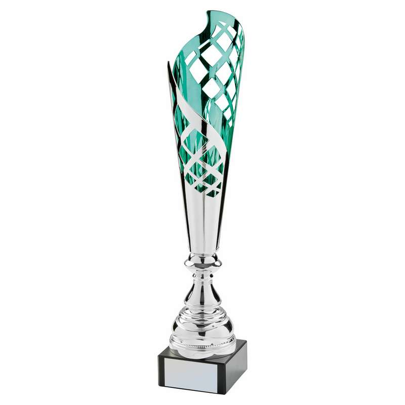 Silver Aqua Metal Sculpture Award – Silver/Blue