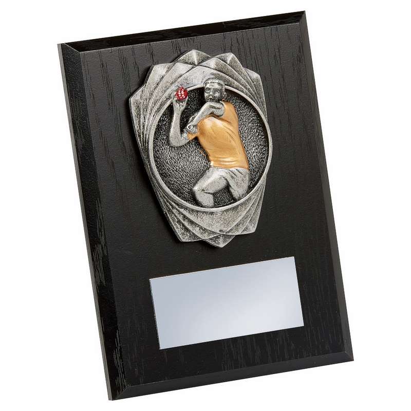 Antique Silver Cricket Bowler, Black Wood Award – Black