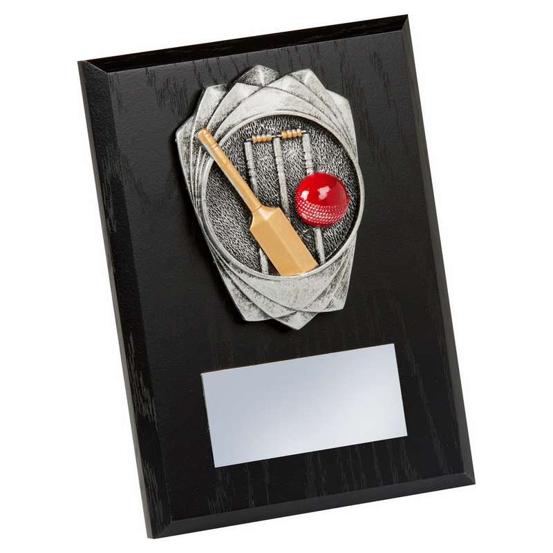 Antique Silver Cricket Stumps, Black Wood Award – Black
