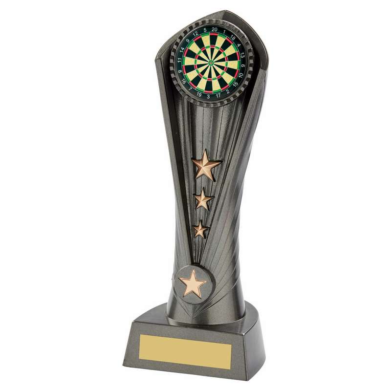 Gun Metal Silver “Cobra” Dartboard Award – Ant Silver