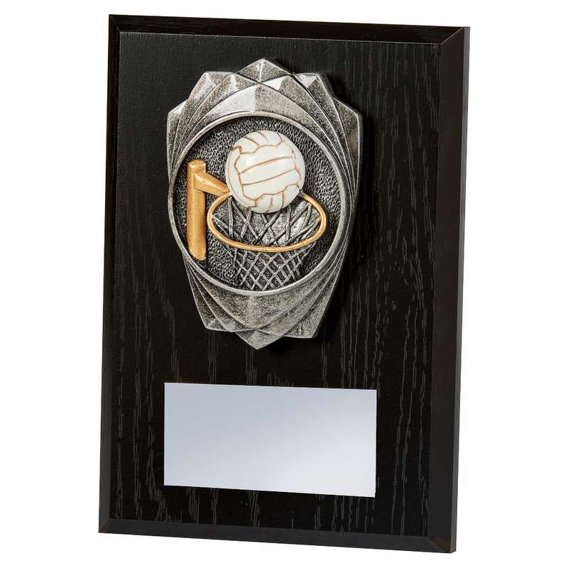 Antique Silver Netball, Black Wood Award – Black