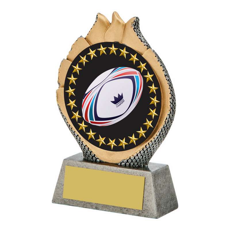 Antique Silver Rugby Resin Stand – Ant Silver
