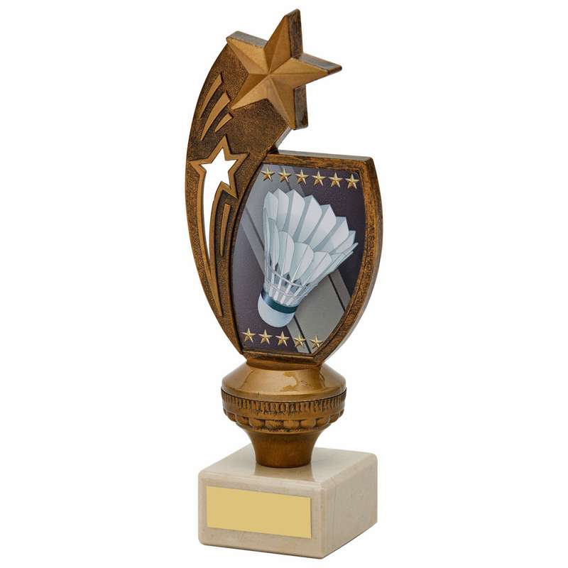 Antique Gold Shuttle Cock Trophy – Ant Gold