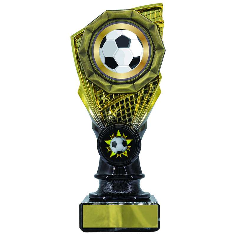 Shard Holder Trophy with Football Trim – Gold/Black