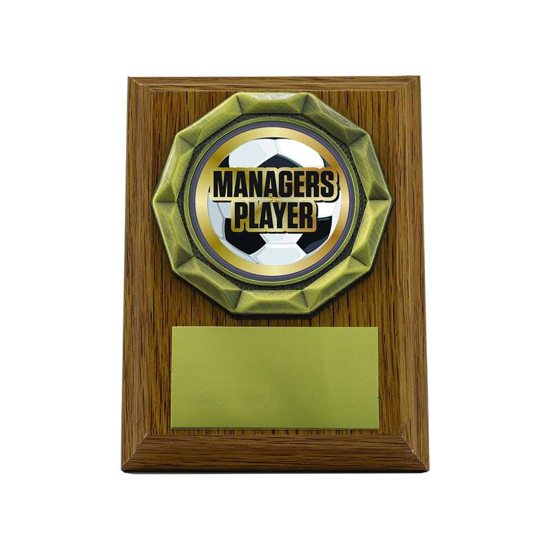 Light Oak Plaque with Managers Player Trim – Light Oak