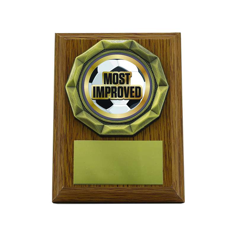 Light Oak Plaque with Most Improved Trim – Light Oak