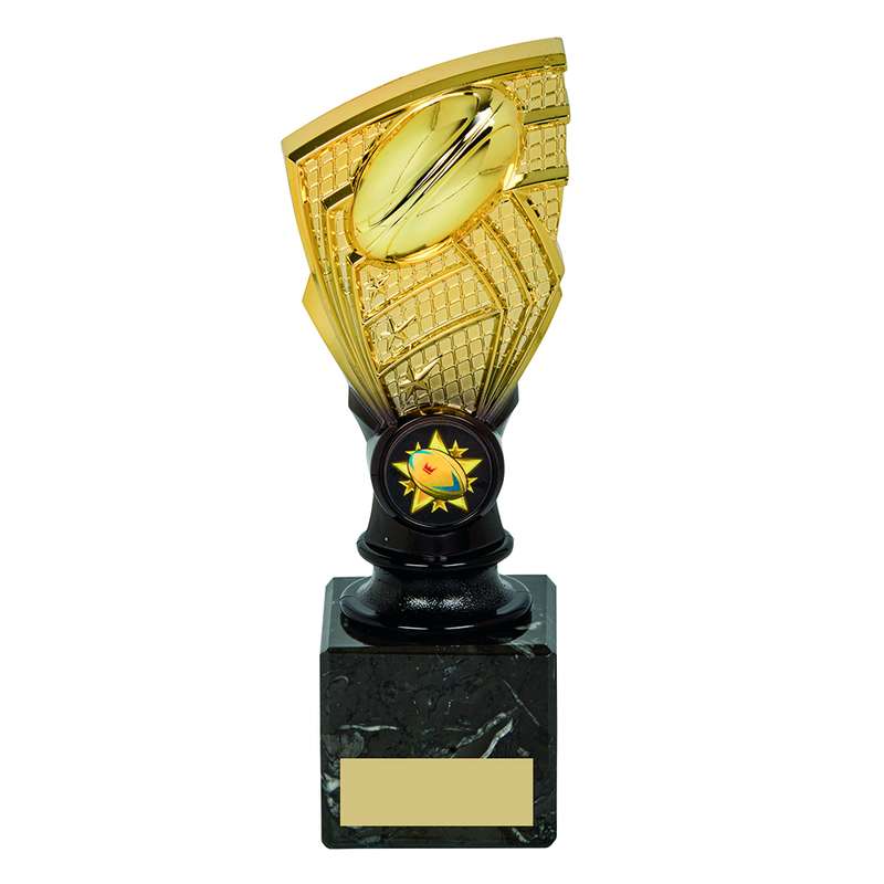 Gold/Black Rugby Shard Trophy – Gold/Black