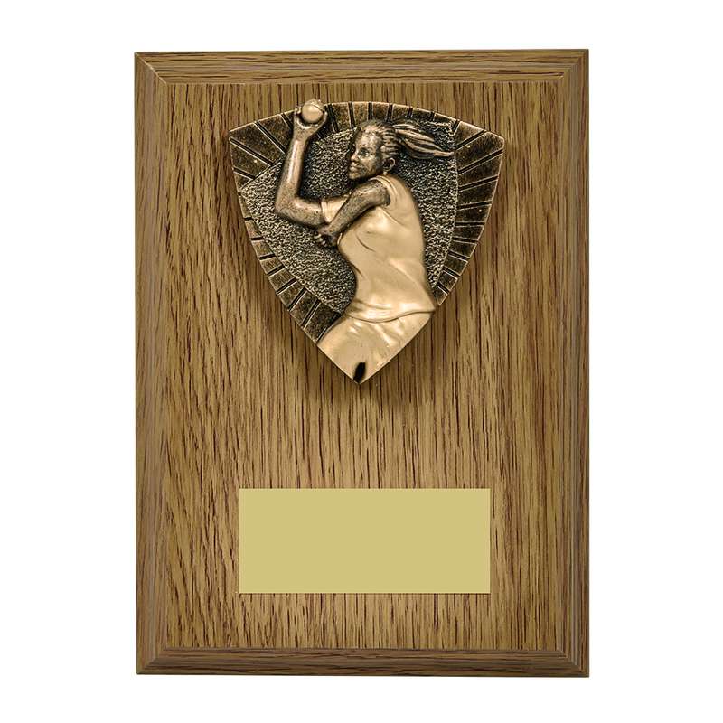 Light Oak Foil Plaque + Female Cricket – Light Oak