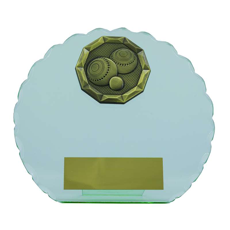 Lawn Bowls Jade Glass Circle Stand – Clear