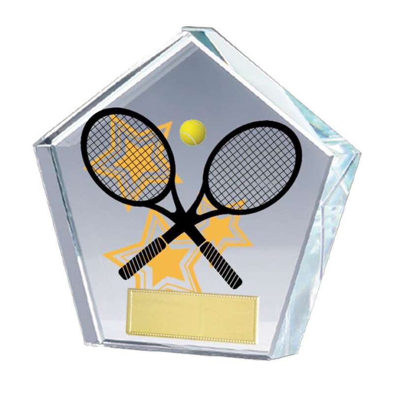 PENTAGON GLASS COLOUR TROPHY
