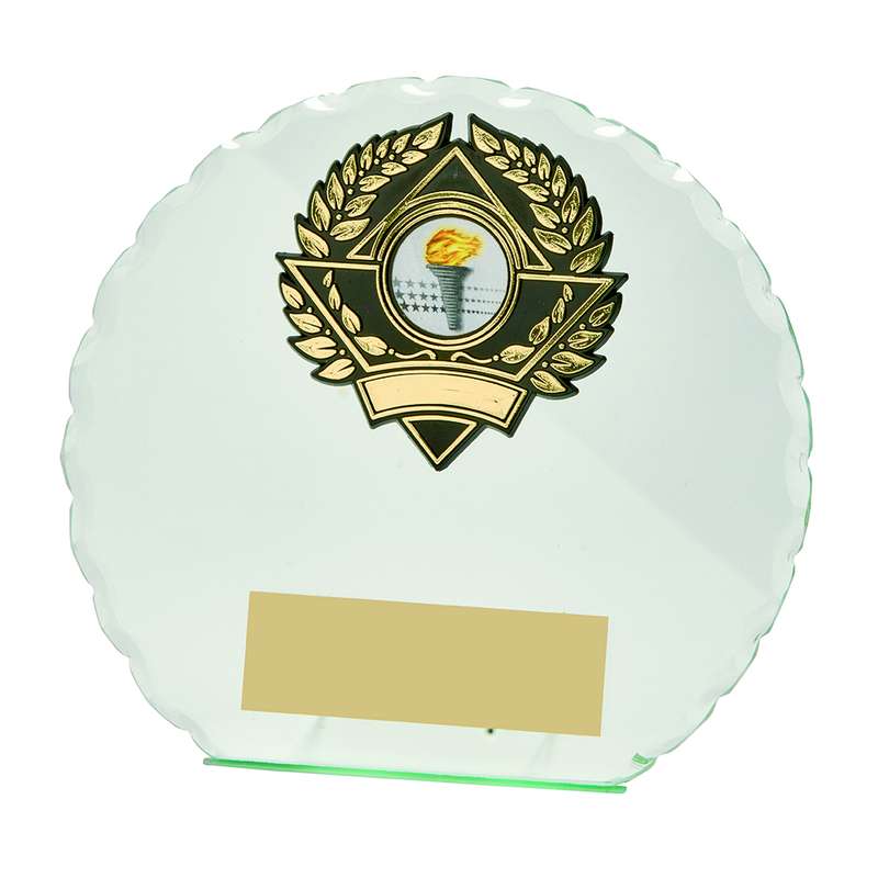 Jade Glass Circle Stand Award – Clear