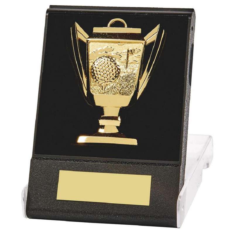 Cup Design Golf Medal in Case (Gold) – Gold