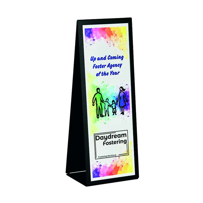 Metal Stand “RAZOR” with White Front – White