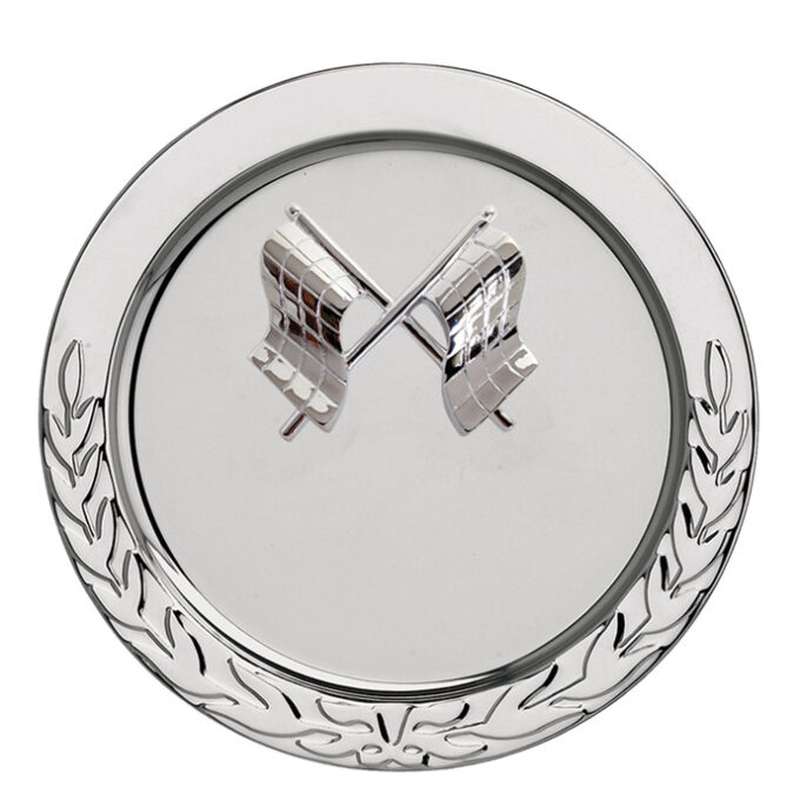 SILVER LAUREL SALVER WITH FLAG ATTACHMENT