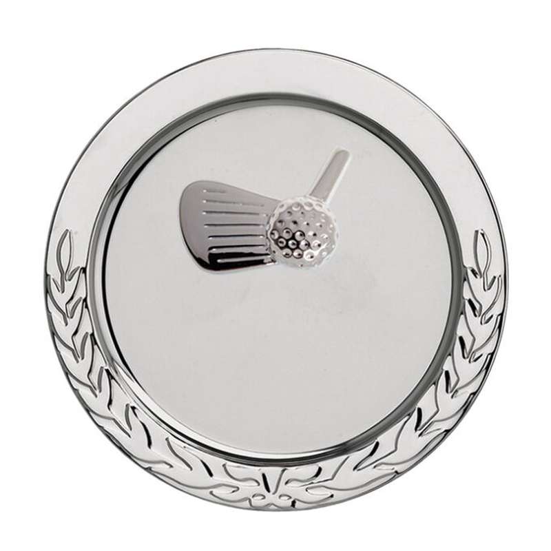 SILVER LAUREL SALVER WITH GOLF ATTACHMENT