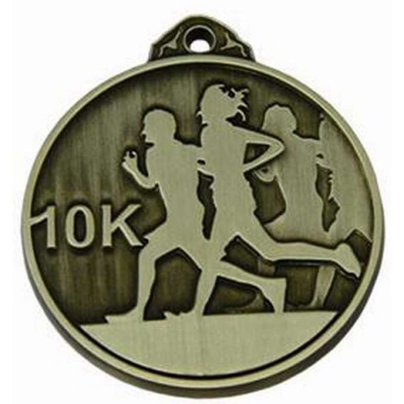 10K RUNNING MEDAL 50MM GOLD