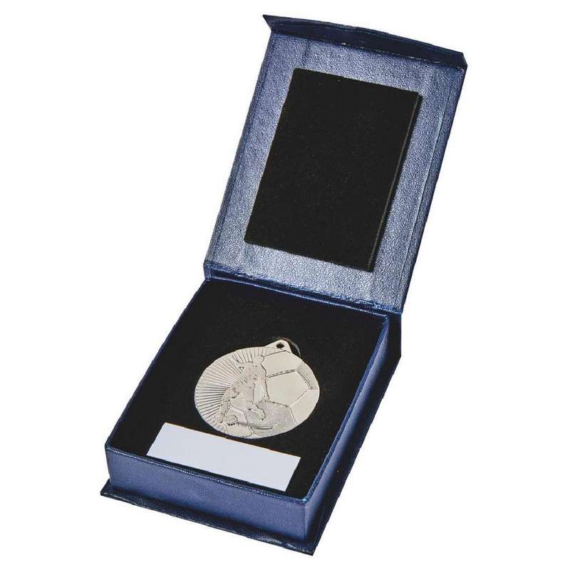 45mm Male Gold Football Medal in Case – Gold