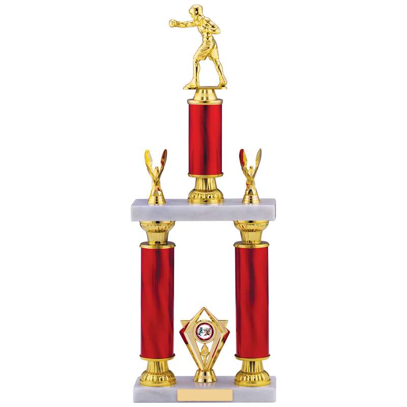 RED TUBING HOLDER BOXING TROPHY