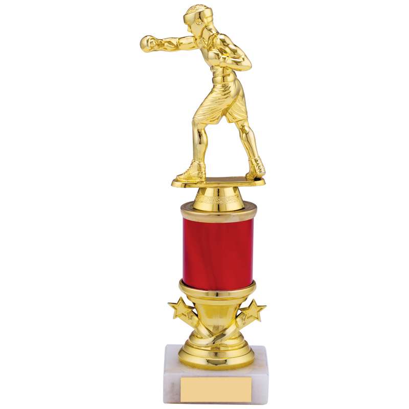 GOLD RED BOXING TROPHY