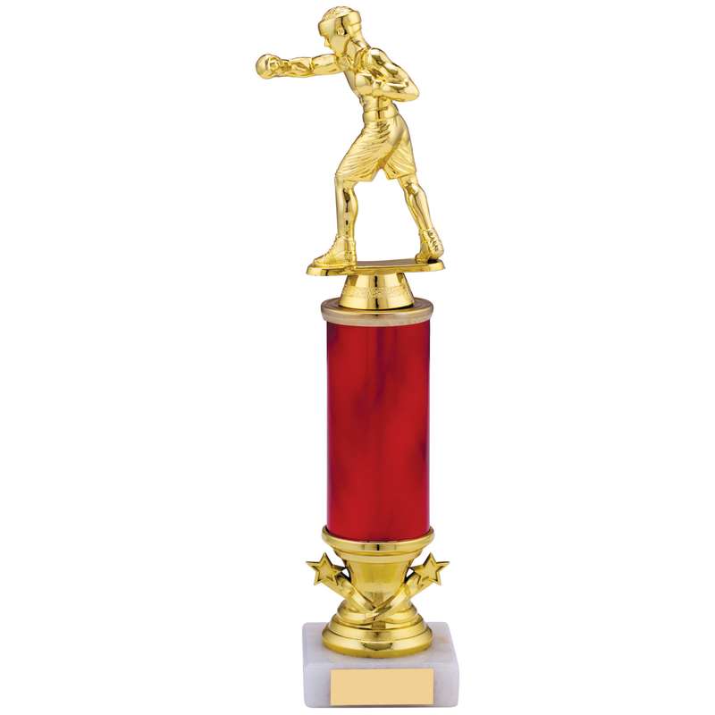 GOLD RED BOXING TROPHY