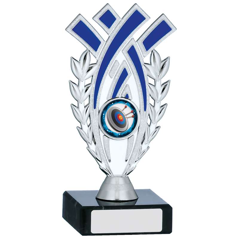 SILVER AND BLUE TROPHY
