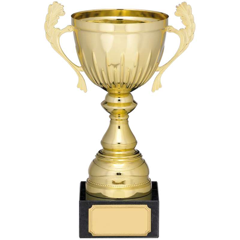GOLD CUP TROPHY WITH HANDLES