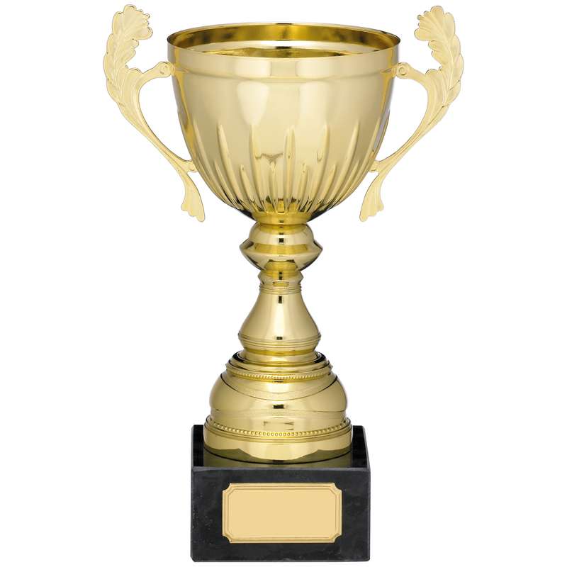 GOLD CUP TROPHY WITH HANDLES
