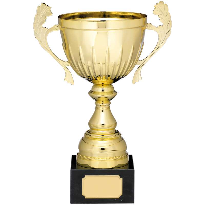 GOLD CUP TROPHY WITH HANDLES
