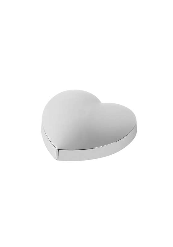 MB 4in Heart Paperweight – Silver