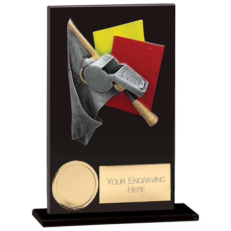 Hero Referee Glass Award Jet Black