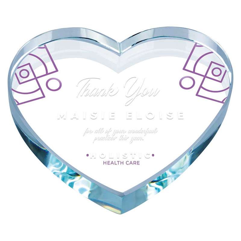 Valentine Glass Paperweight