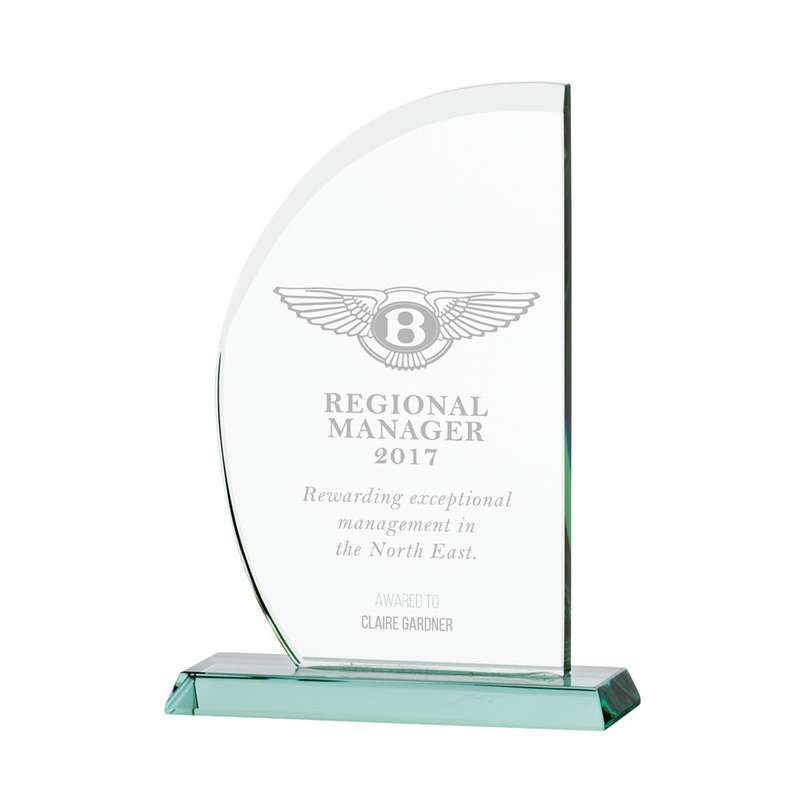 Jade Impulse Wave Glass Award
