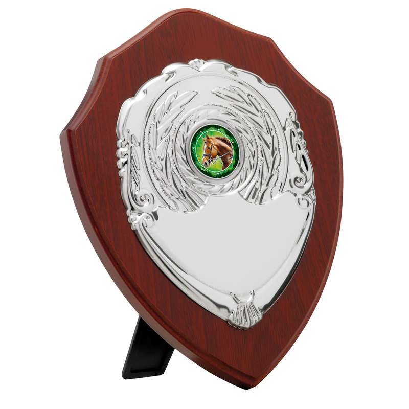 MAHOGANY FINISH PRESENTATION SHIELD
