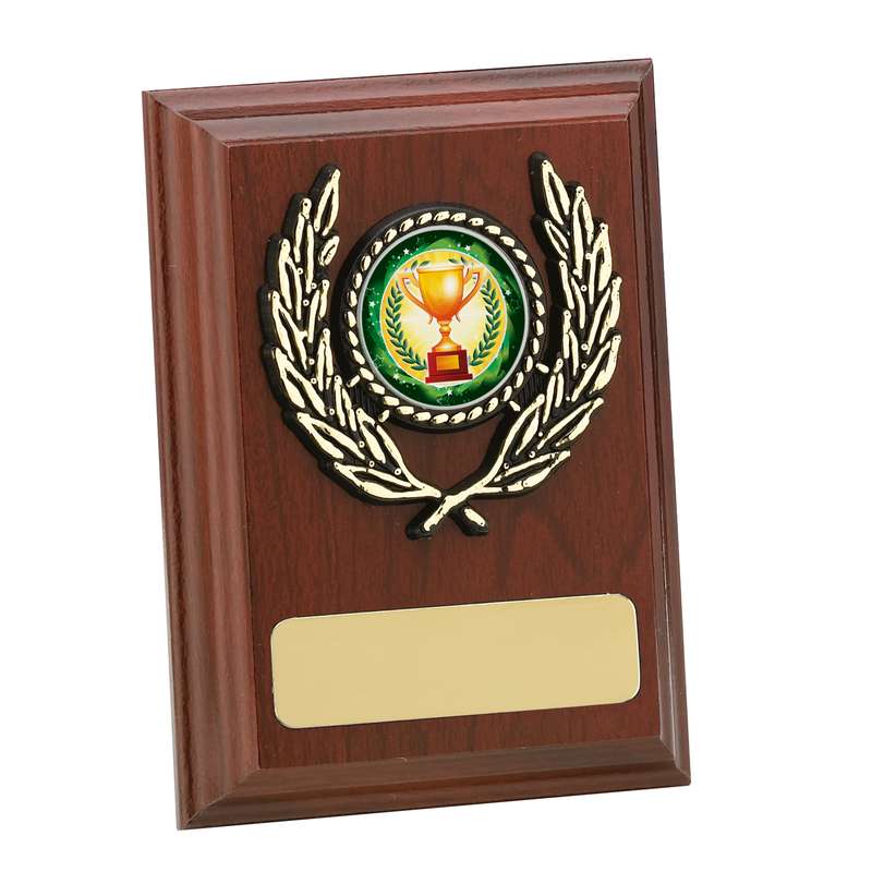 MAHOGANY FINISH PLAQUE