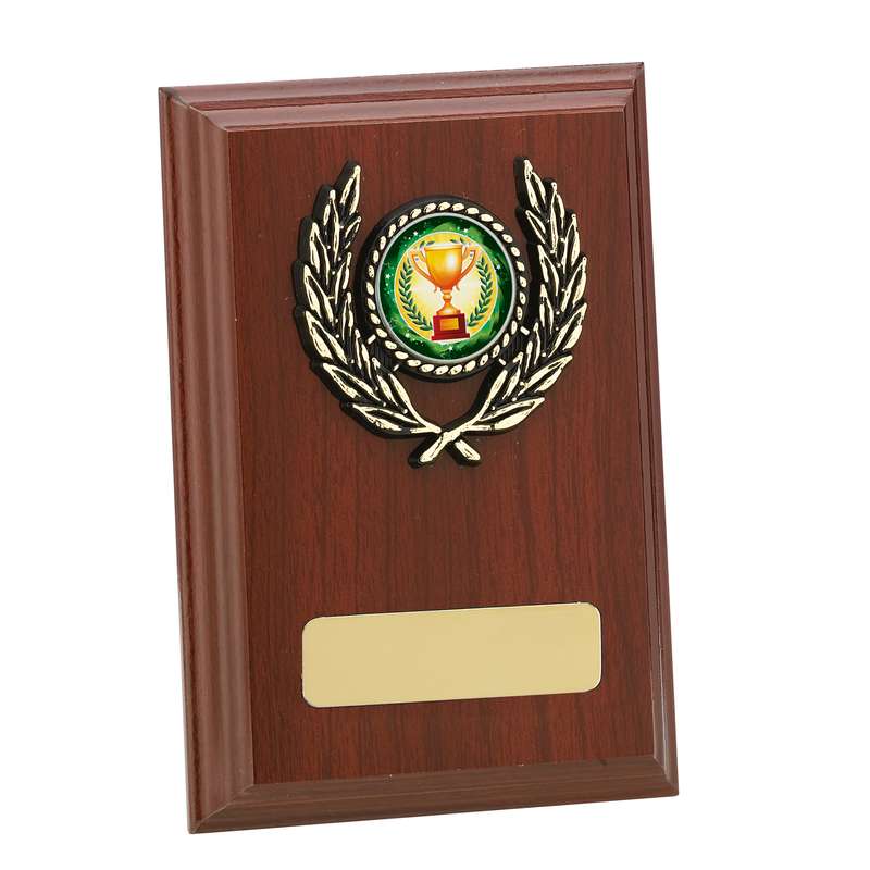 MAHOGANY FINISH PLAQUE