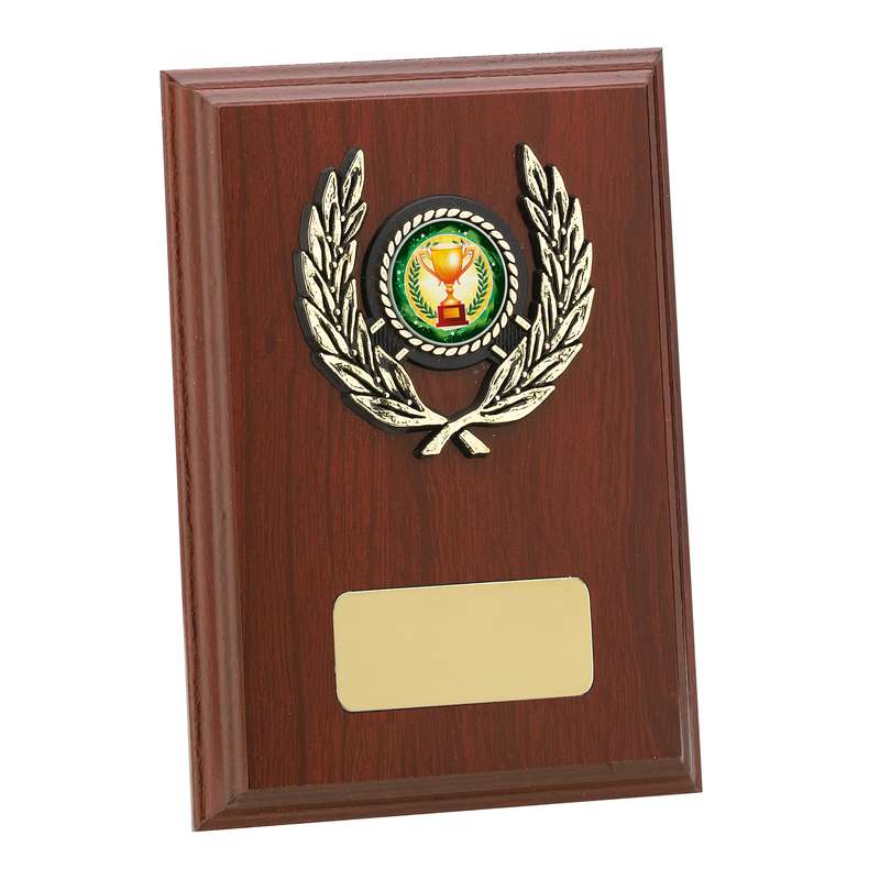MAHOGANY FINISH PLAQUE