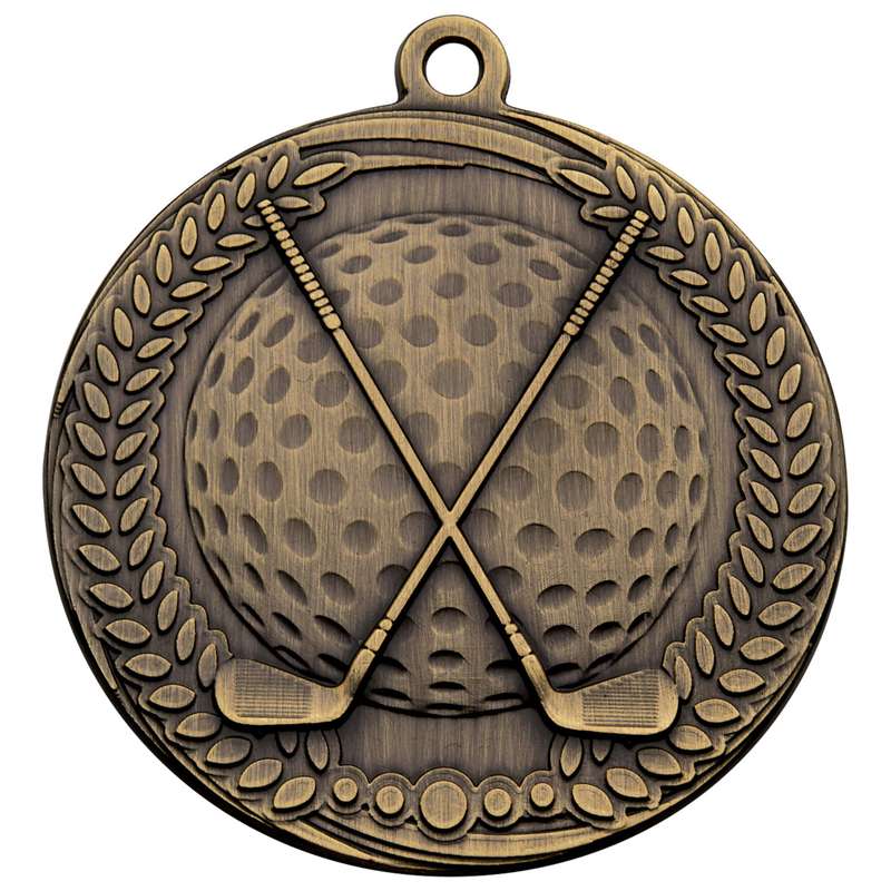 70MM BRONZE GOLF MEDAL
