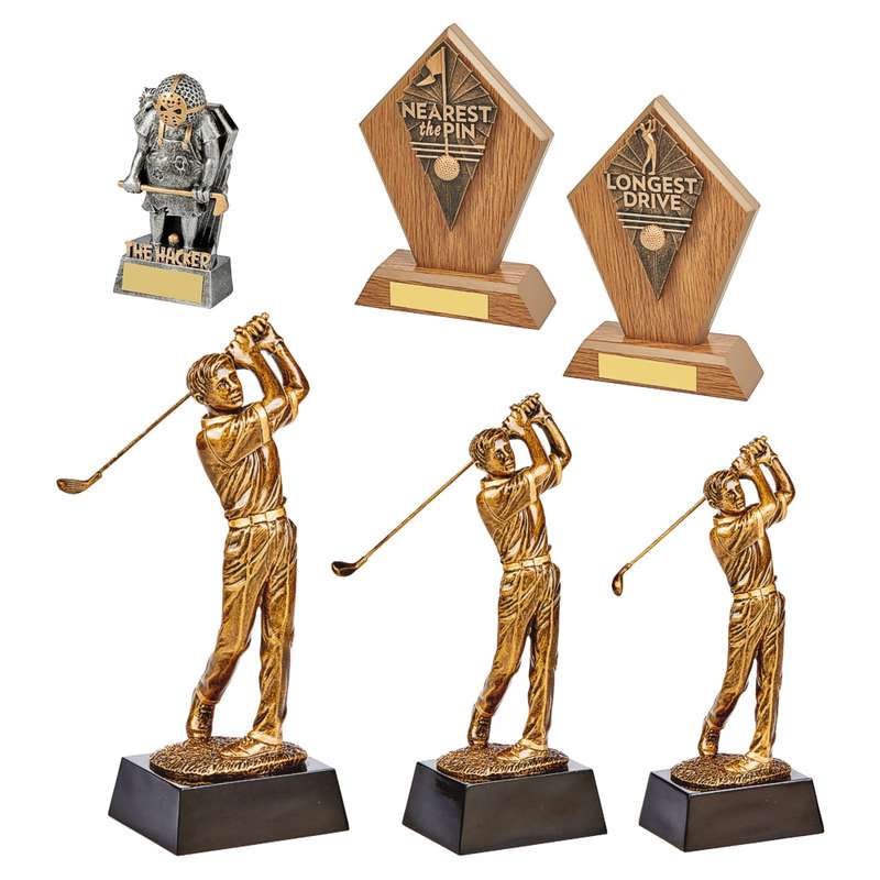 x 6 Assorted Golf Awards – Multicoloured