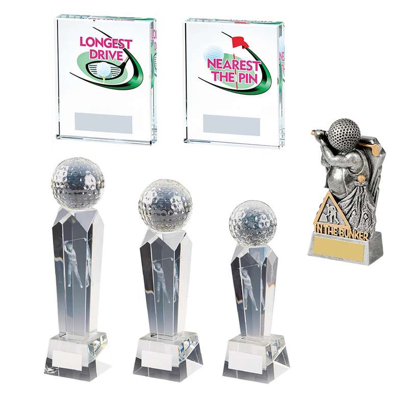 x 6 Assorted Golf Awards