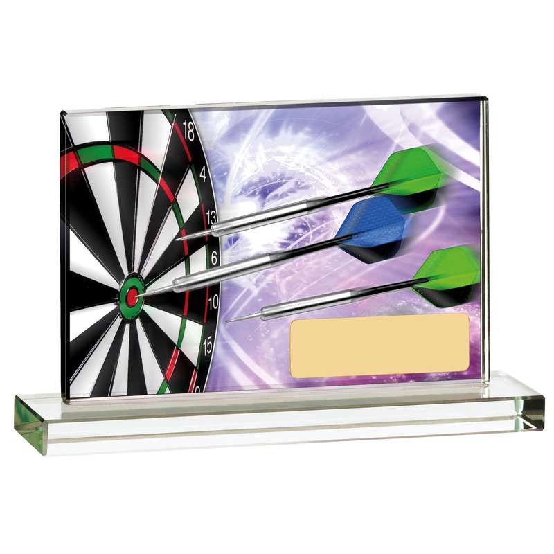 DARTS PRINTED GLASS PLAQUE