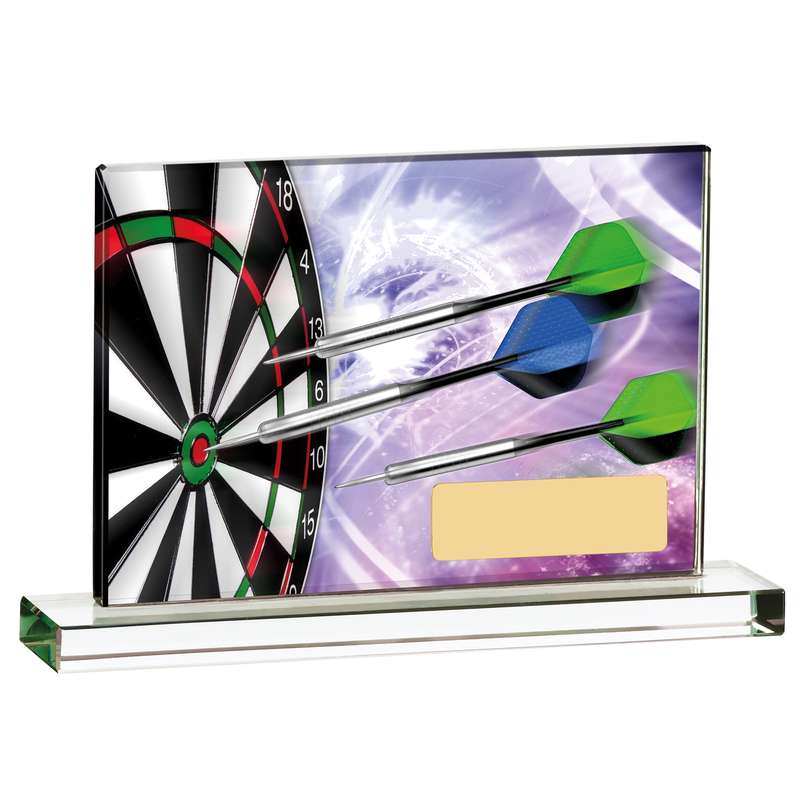 DARTS PRINTED GLASS PLAQUE