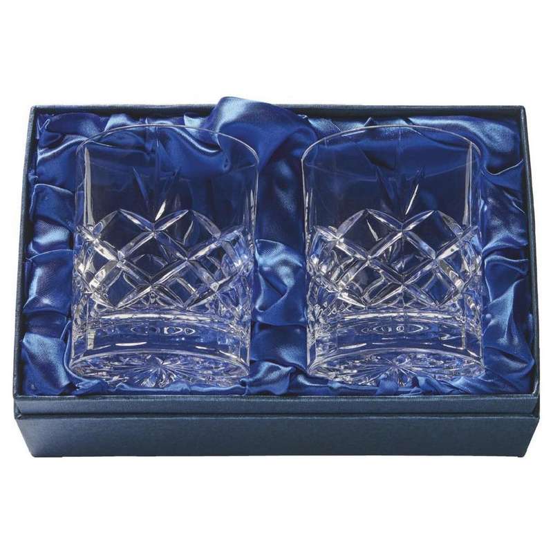 Two Crystal Spirit Glasses (In Presentation Case) – Clear